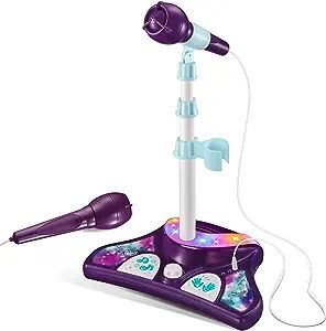 Little Pretender Kids Karaoke Machine with 2 Microphones and Adjustable Stand, Music Sing Along w... | Amazon (US)