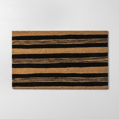18"x30" Door Mat with Magnolia Stripe Black - Hearth & Hand™ with Magnolia | Target