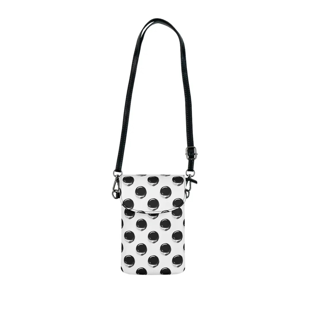 Black Polka Dot Small Cell Phone Wallet | Crossbody Phone Pouch - Etsy | Etsy (US)