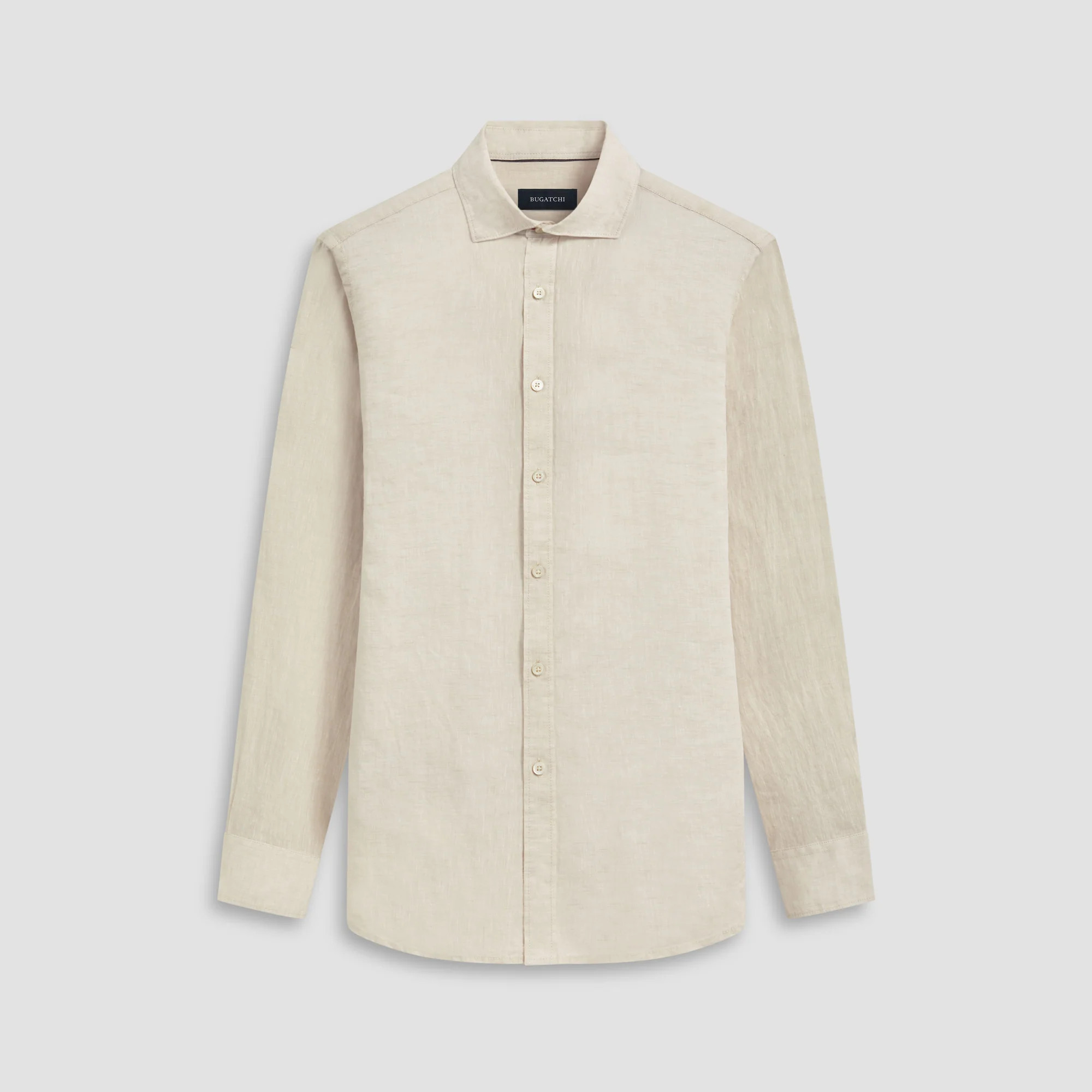 Axel Solid Linen Shirt | Bugatchi