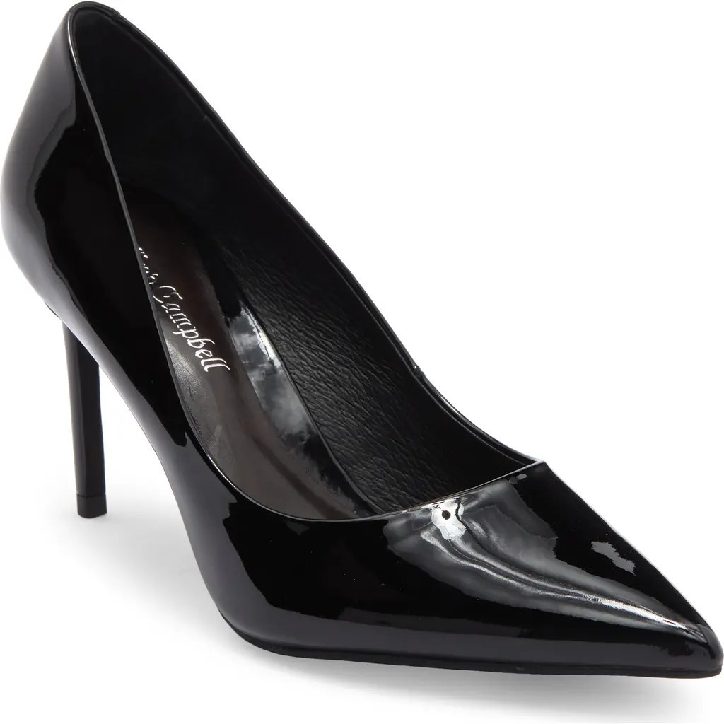 Jeffrey Campbell Nikia Pointed Toe Pump in Black Patent at Nordstrom, Size 5.5 | Nordstrom