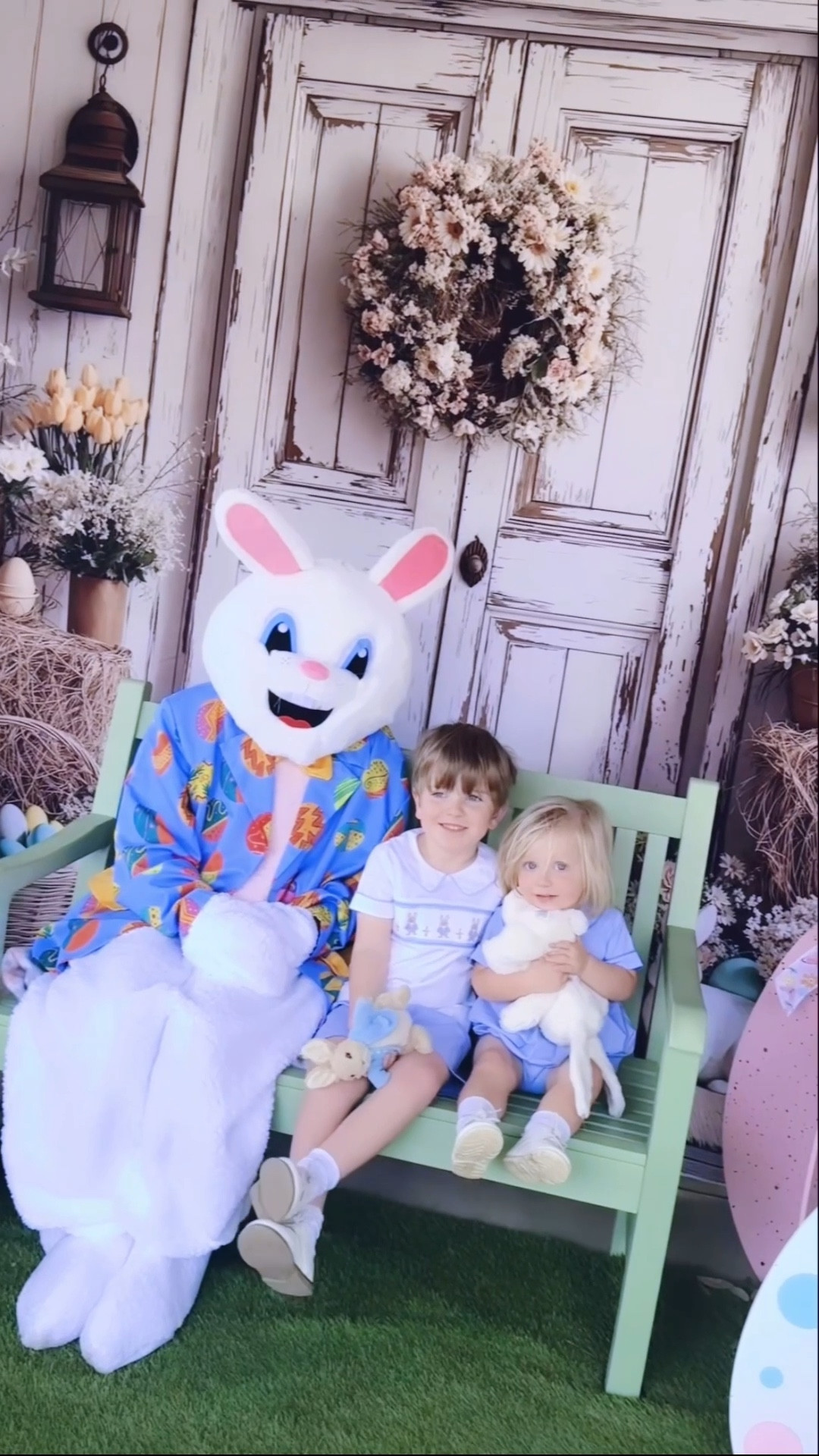Our babies loveee the Easter bunny 🐰🥕 y’all!! 🤭 Sweet Baby Levi Rhett would not leave the bunny’s side all morning and kept going over to sit with him and play eggs 🥚 together - sooo stinking cute 🥰)!! S p r i n g  and all the sunshine months ahead ☀️ are my most favorite time of year 🌷🌳🌼 as we anticipate Easter 🐣✝️🪺 and celebrate all the goodness of God ✝️🐣 in new life all around!! 🌱🪻💐 Oh how we loveeee our precious little bunnies so!! 🐰🥰🐇👶🏼 #easteronitsway