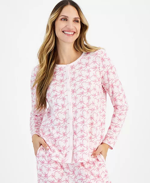 Charter Club Women's Cotton Printed Button-Front Pajama Set, Exclusively at Macy's - Macy's | Macy's