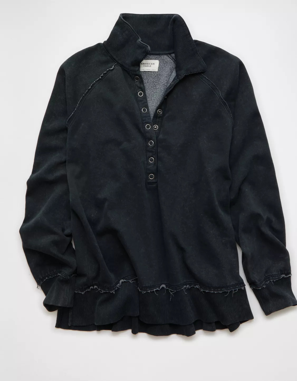 AE Big Hug Henley Sweatshirt | American Eagle Outfitters (US & CA)