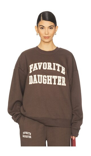 Favorite Daughter Collegiate Sweatshirt in Brown. - size L | Revolve Clothing (Global)