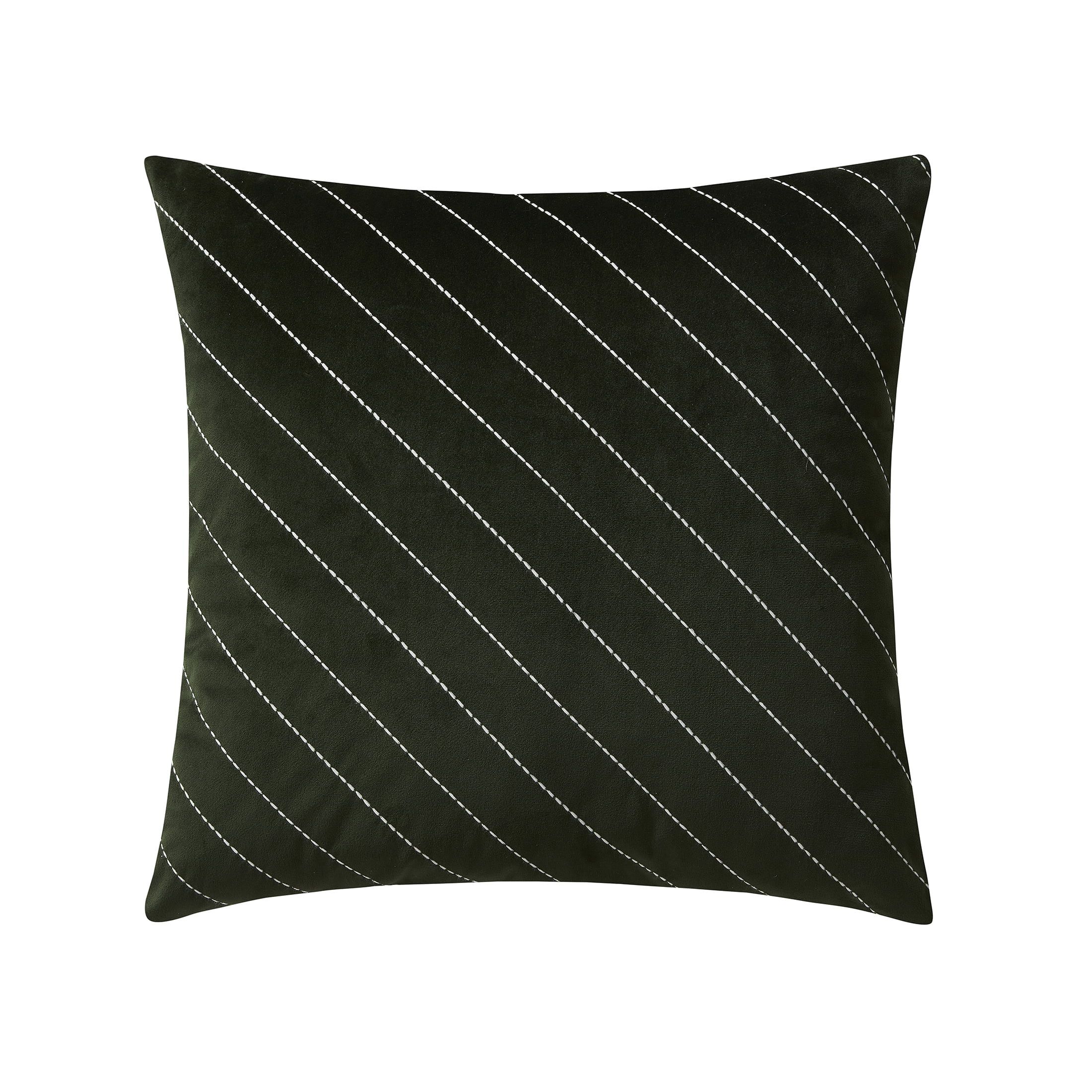 My Texas House Luna Dutch Velvet Decorative Pillow Cover, 22" x 22", Green/White | Walmart (US)