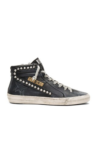 Golden Goose Slide Sneaker in Black Leather Studs from Revolve.com | Revolve Clothing (Global)