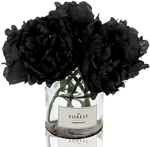 Amazon.com: Tinsow Artificial Peony for Home Decoration, 5 Pcs Faux Black Peonies Flowers for Hal... | Amazon (US)