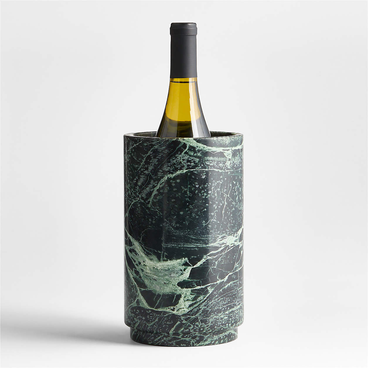 Fern Green Marble Wine Cooler | Crate & Barrel | Crate & Barrel