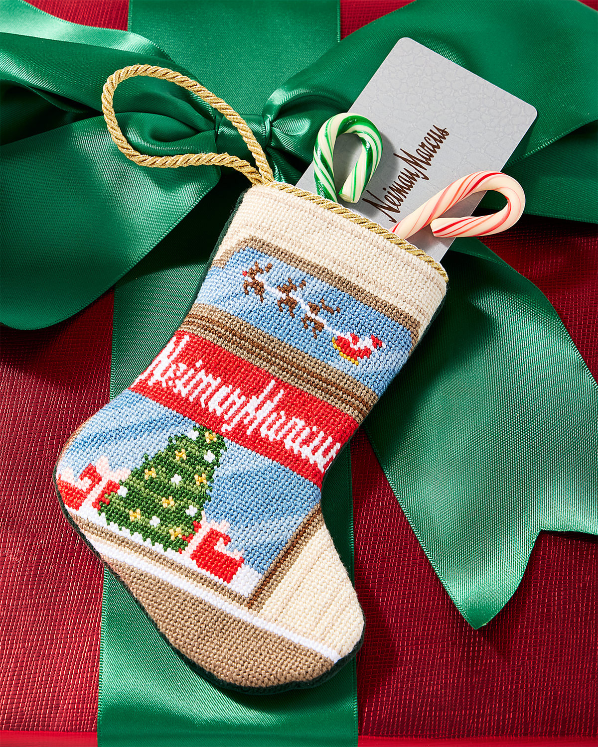 Downtown" Mini Bauble Stocking | Neiman Marcus