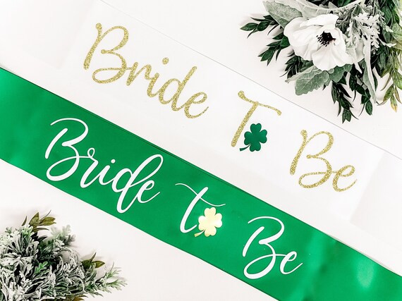 Satin St Patricks Bachelorette Sash - St Patty's Day - Irish Bride - Irish Bachelorette Sash - Sh... | Etsy (US)