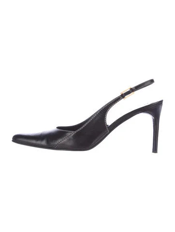 Ralph Lauren Leather Slingback Pumps | The Real Real, Inc.