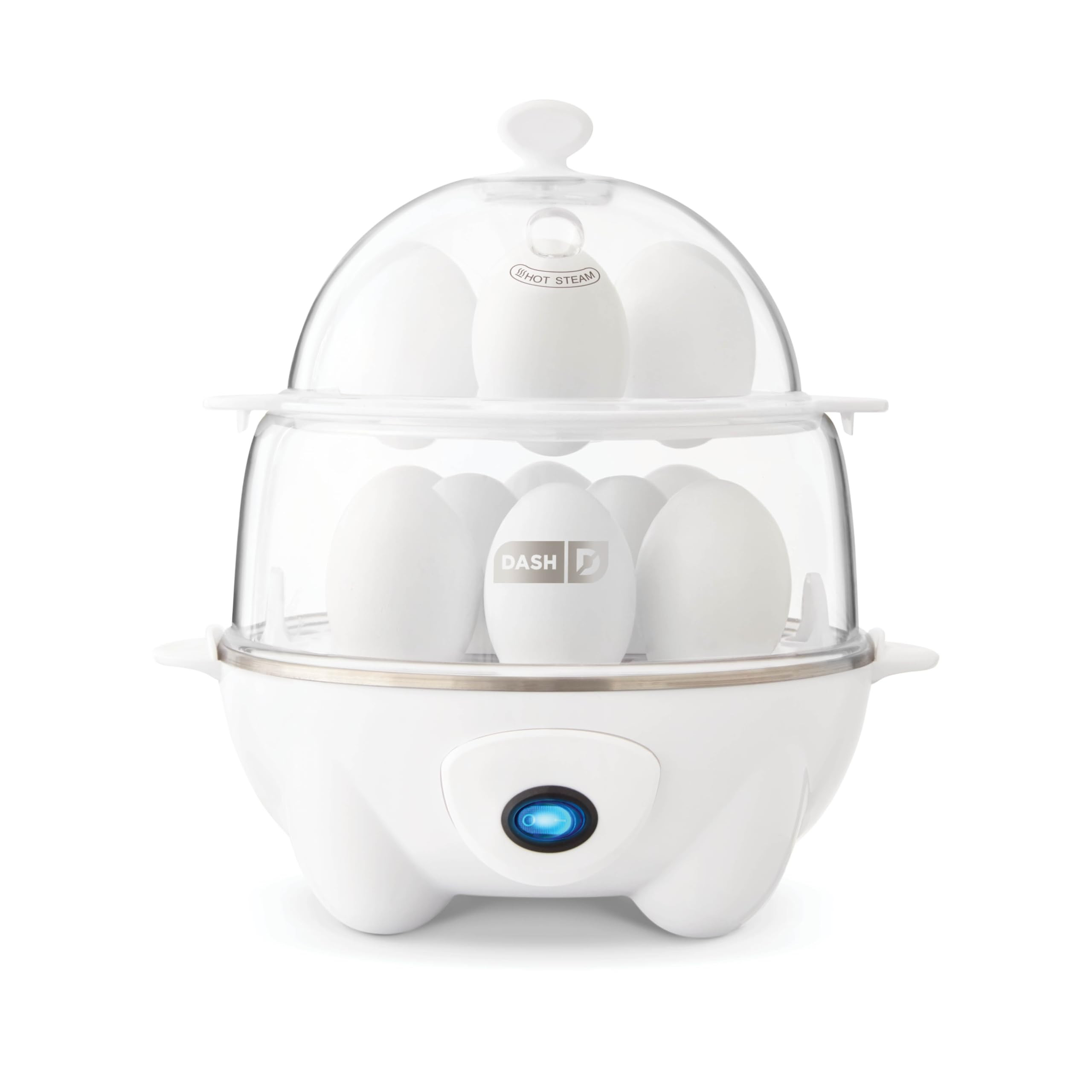 DASH Deluxe Rapid Egg Cooker for Hard Boiled, Poached, Scrambled Eggs, Omelets, Steamed Vegetable... | Amazon (US)