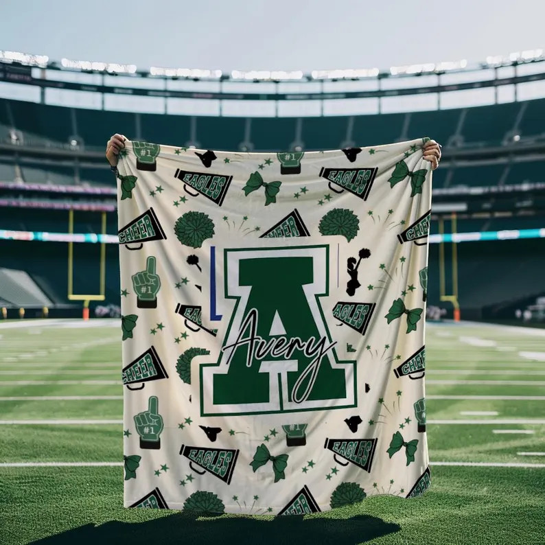 Customizable Cheer Blanket With Name, Cheerleader Blanket, Competitive Cheer Mom Gift, Personaliz... | Etsy (Global)
