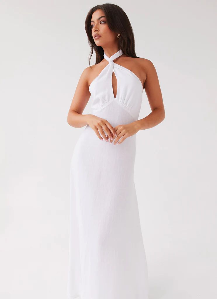 Adrienne Linen Maxi Dress - White | Peppermayo (Global)