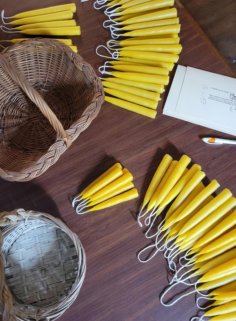 20 Pairs of Tapers | Bulk Beeswax Hand-dipped Candles - Etsy | Etsy (US)