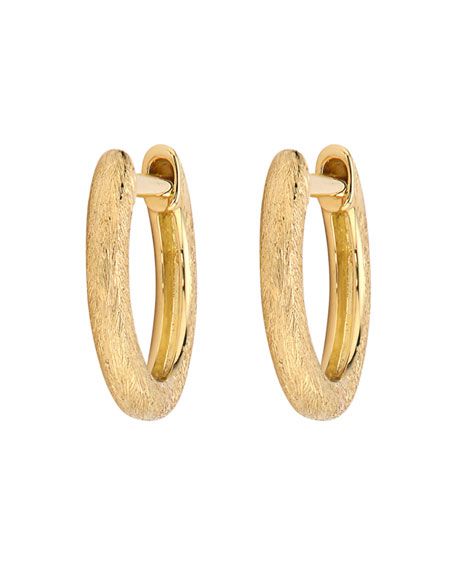 Jude Frances Plain Delicate Hoop Earrings, Gold | Neiman Marcus