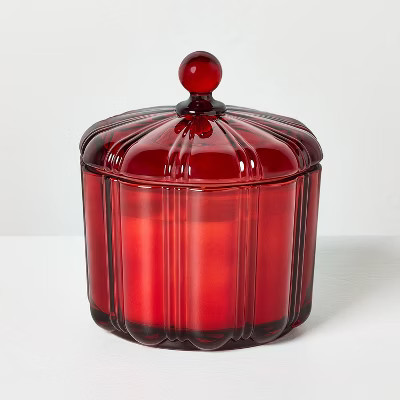 2 Wick Medium Glass with Lid Colored Jar Candle 12oz - Hearth & Hand™ with Magnolia | Target