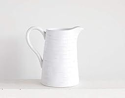 Creative Co-Op DA3081 White Ceramic Pitcher,48 Ounce | Amazon (US)