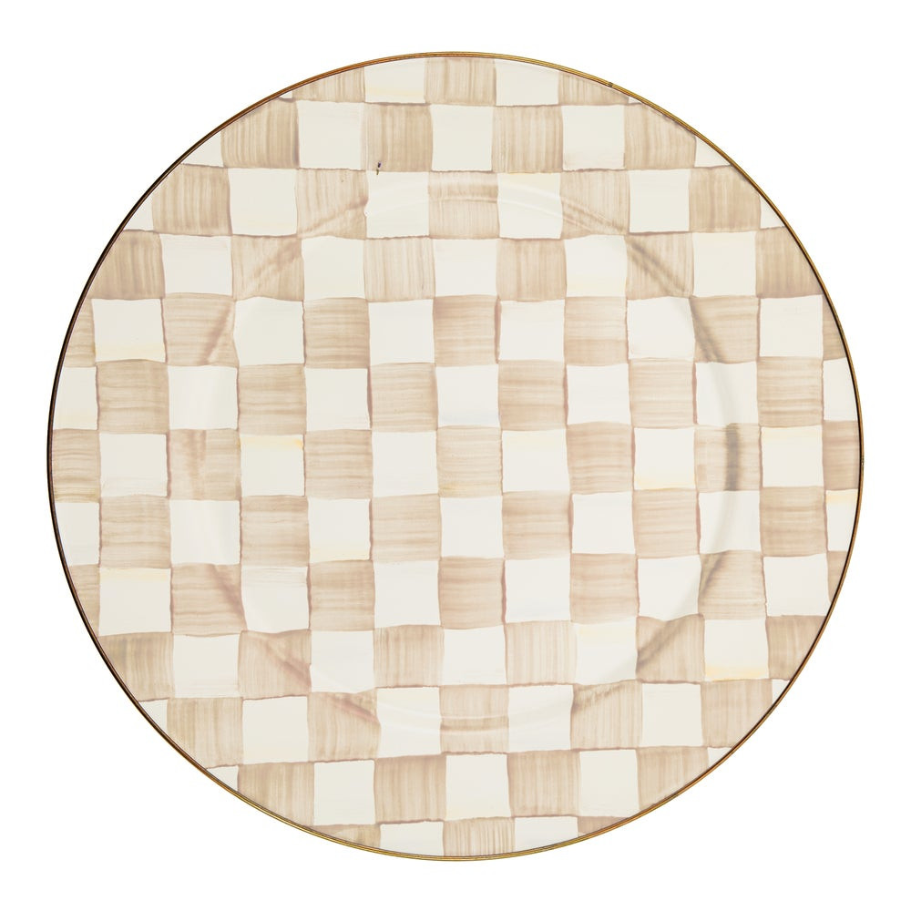 Mocha Check Serving Platter | MacKenzie-Childs