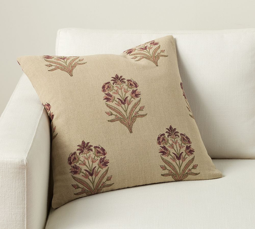 Elinor Floral Mughal Reversible Pillow | Pottery Barn (US)