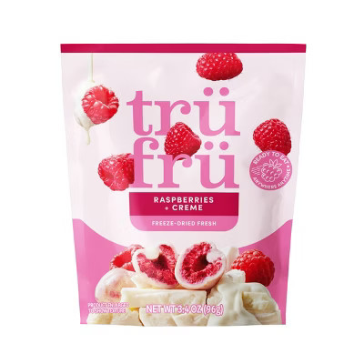 Tru Fru Freeze Dried Raspberries & Crème - 3.4 oz | Target
