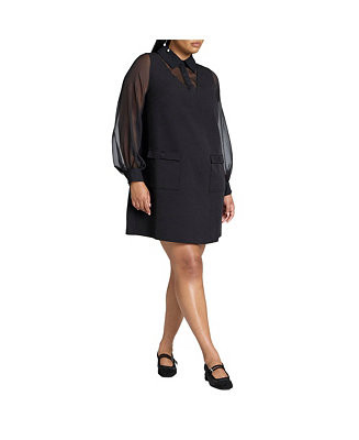 Women's Sheer Sleeve Shirt Dress | Macy's