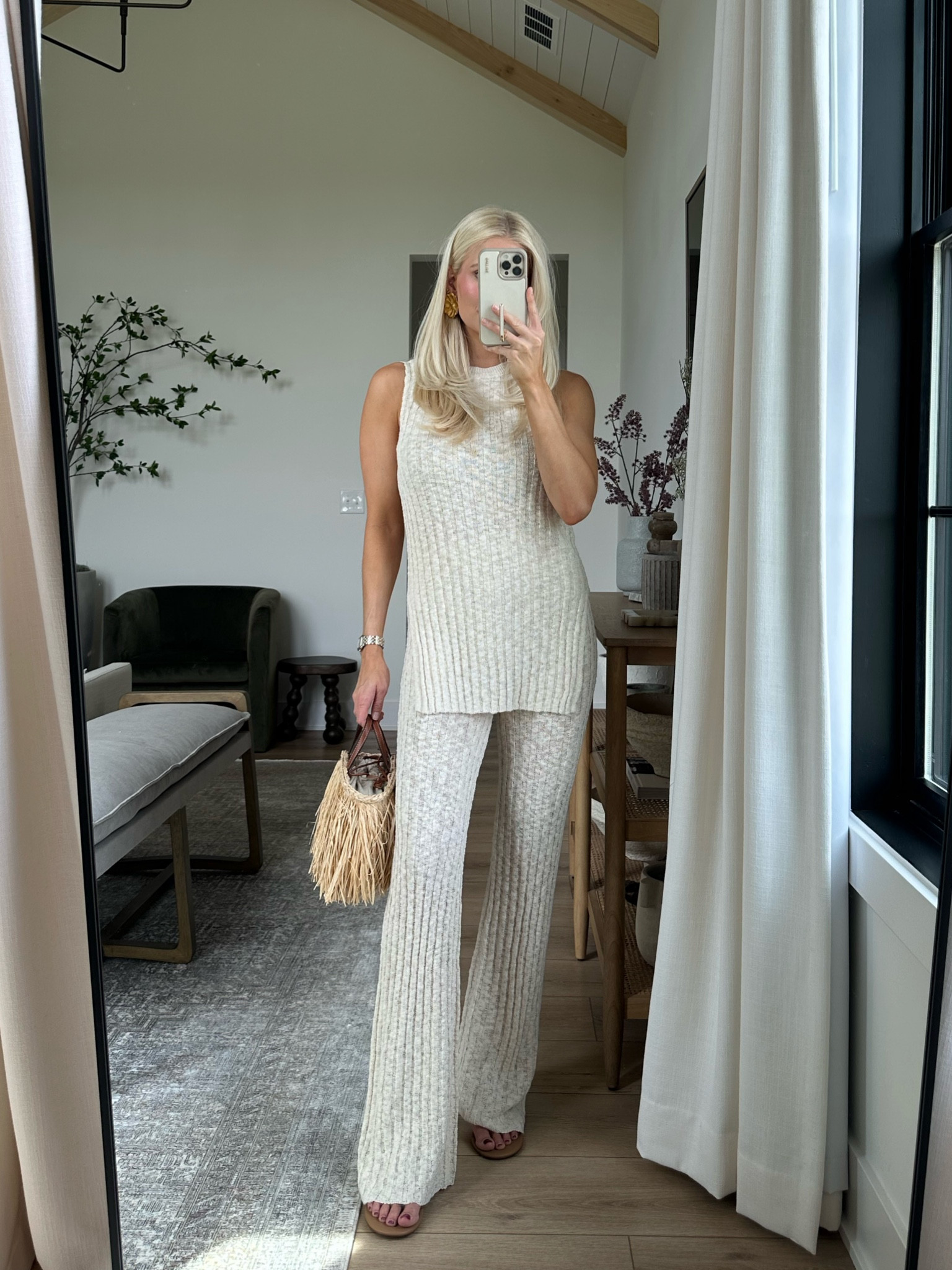 Mango MDW Sale - Get 30% off $230+ with code: WEEKEND 🙌🏻
Pants are kinda sheer so you have to wear them with a longer top like this or would be cute with an oversized white button up. Or wear as beach pants  
Wearing a small in top and bottoms, shoes run tts. #kathleenpost #ad #Mango @Mango

#LTKStyleTip #LTKSaleAlert

#LTKSeasonal