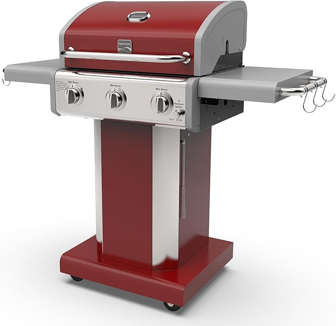 Kenmore 3-Burner Outdoor BBQ Grill | Liquid Propane Barbecue Gas Grill with Folding Sides, PG-A40... | Amazon (US)