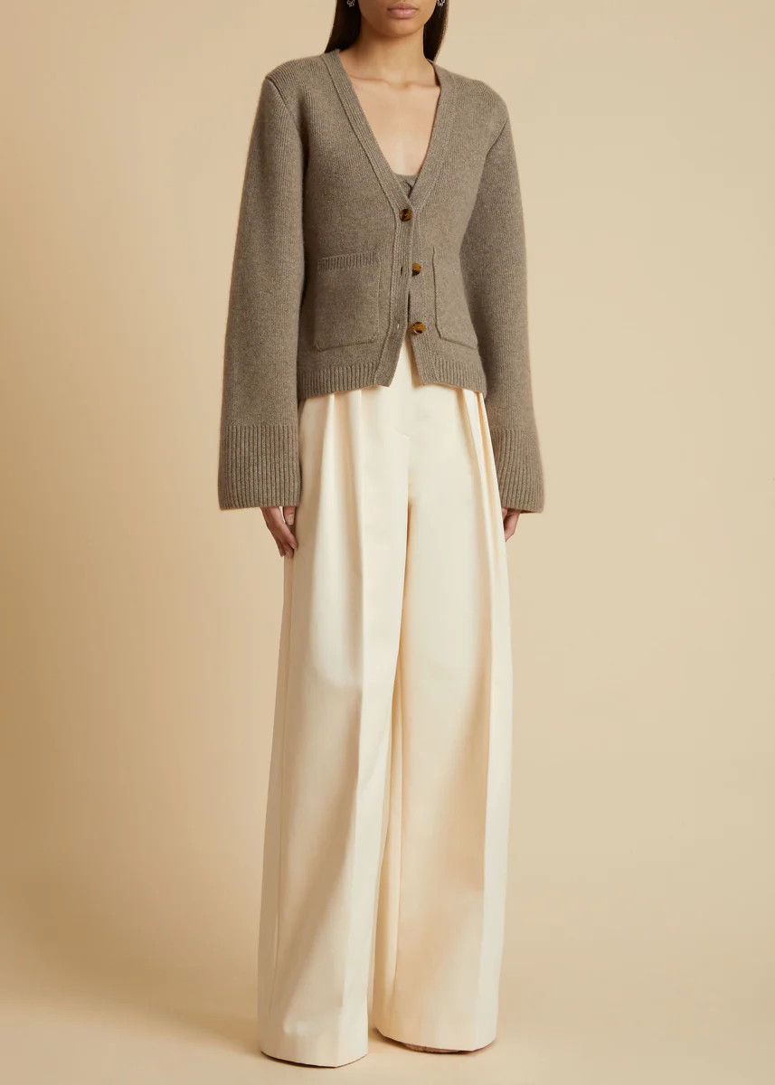 The Scarlet Cardigan in Barley | Khaite