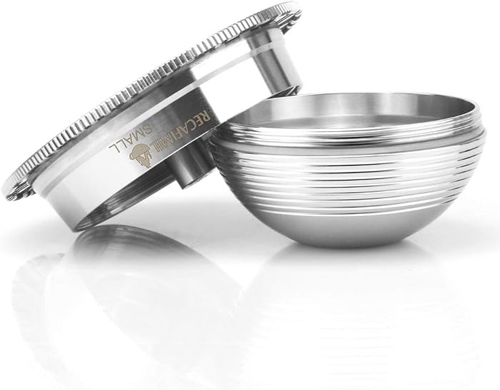 RECAFIMIL Stainless Steel Reusable Coffee Capsule, Metal Refillable Coffee Pod Brewing Espresso (... | Amazon (US)