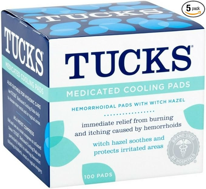 TUCKS Medicated Cooling Pads 100 Each (Pack of 5) | Amazon (US)
