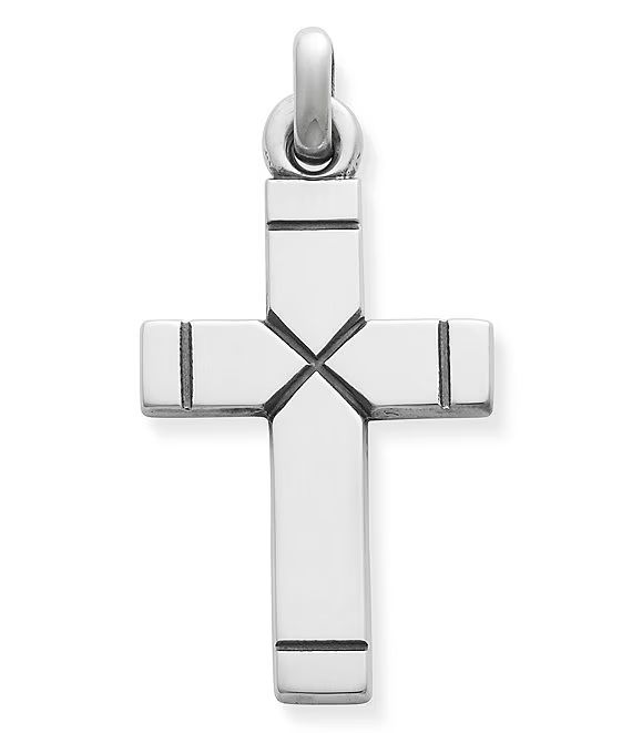 Sterling Silver Large Plain Latin Cross Pendant | Dillard's