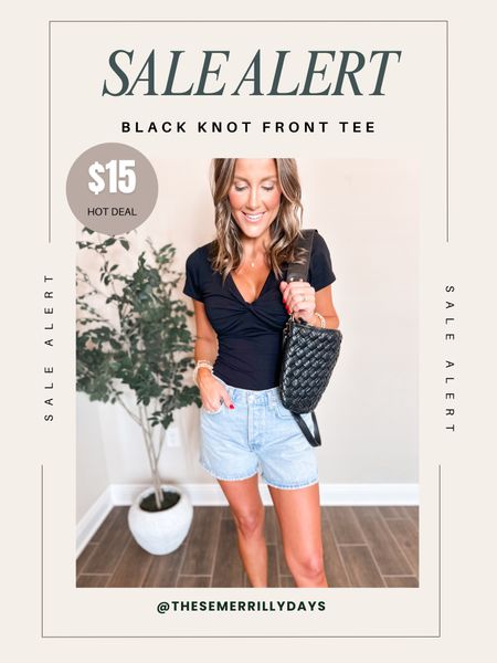 SALE ALERT on this black knot front tee! It’s perfect for a casual date night and also comes in red and white! I wear a small tall because I have a long torso

#LTKFindsUnder50 #LTKStyleTip #LTKSaleAlert