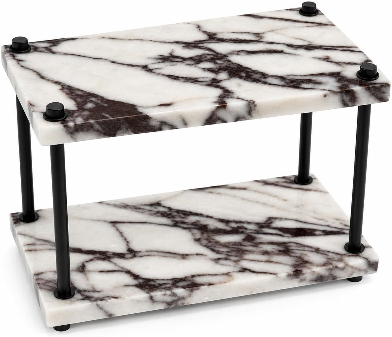 Premium Luxury 2-Tier Vanity Organizer| Natural Calacatta Viola Marble Tray | Amazon (US)