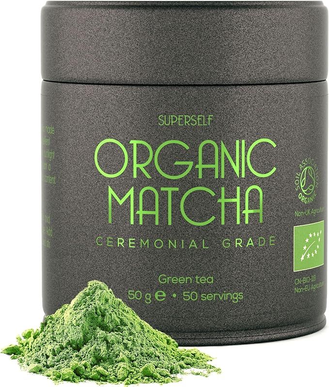Organic Matcha Green Tea Powder - Ceremonial Grade - 50g (50 servings) Gift Tin - Certified Organ... | Amazon (UK)