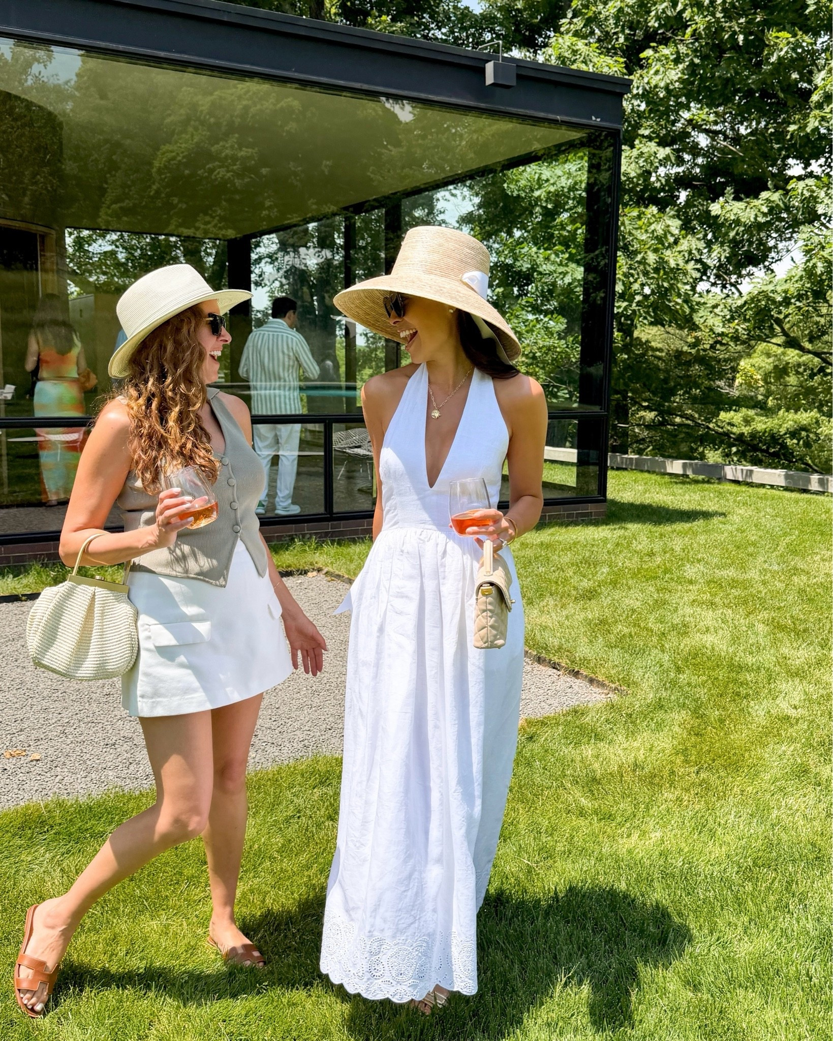 My favorite white dress for summer! Runs true to size. Sarah Bray Bermuda hat. Glass House New Canaan picnic.

#LTKootd #LTKstorytime #LTKSeasonal