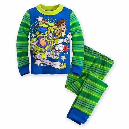 Disney Toy Story Buzz Lightyear Woody 2 PC Long Sleeve Pajama Set Boy Size 7 | Walmart (US)