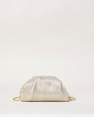 Bailey Platinum Pleated Dome Clutch | Loeffler Randall