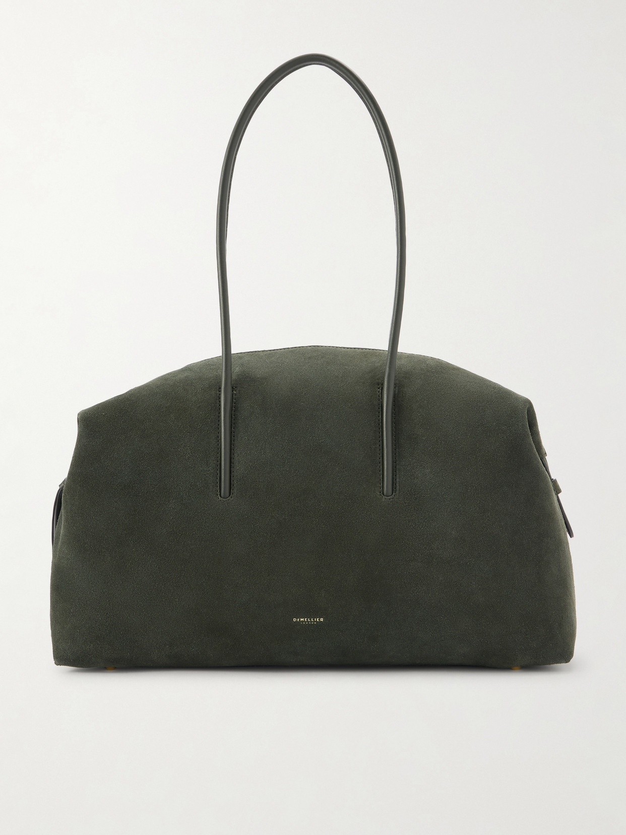 DeMellier - The Stockholm Leather-trimmed Suede Tote Bag - Dark green | NET-A-PORTER (UK & EU)