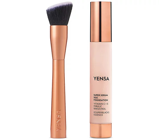 YENSA Super Serum Silk Foundation with Brush - QVC.com | QVC