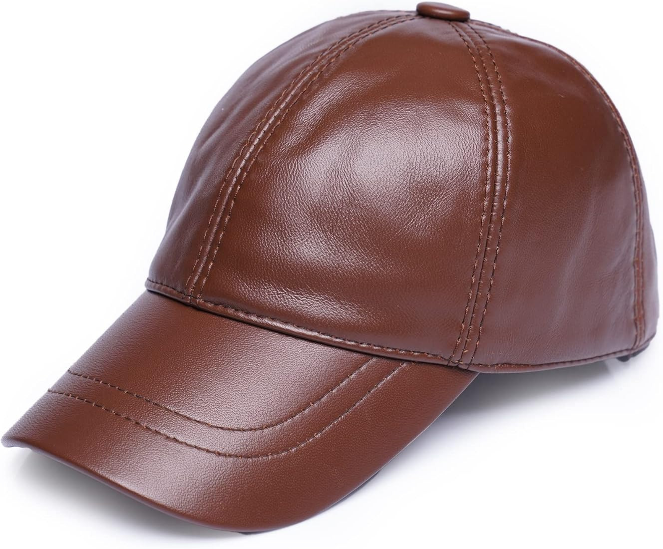 Mumcu's Leather Baseball Cap Sheepskin Adjustable Classic Referee Snapback Dad Hat | Amazon (US)