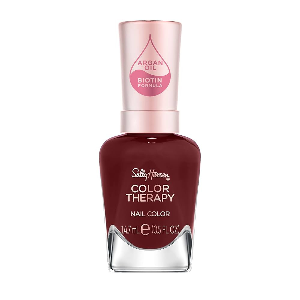 Sally Hansen Color Therapy™, Pause and Reset, Argan Oil, Long Lasting, Healthy Nails, Red Nail ... | Amazon (US)