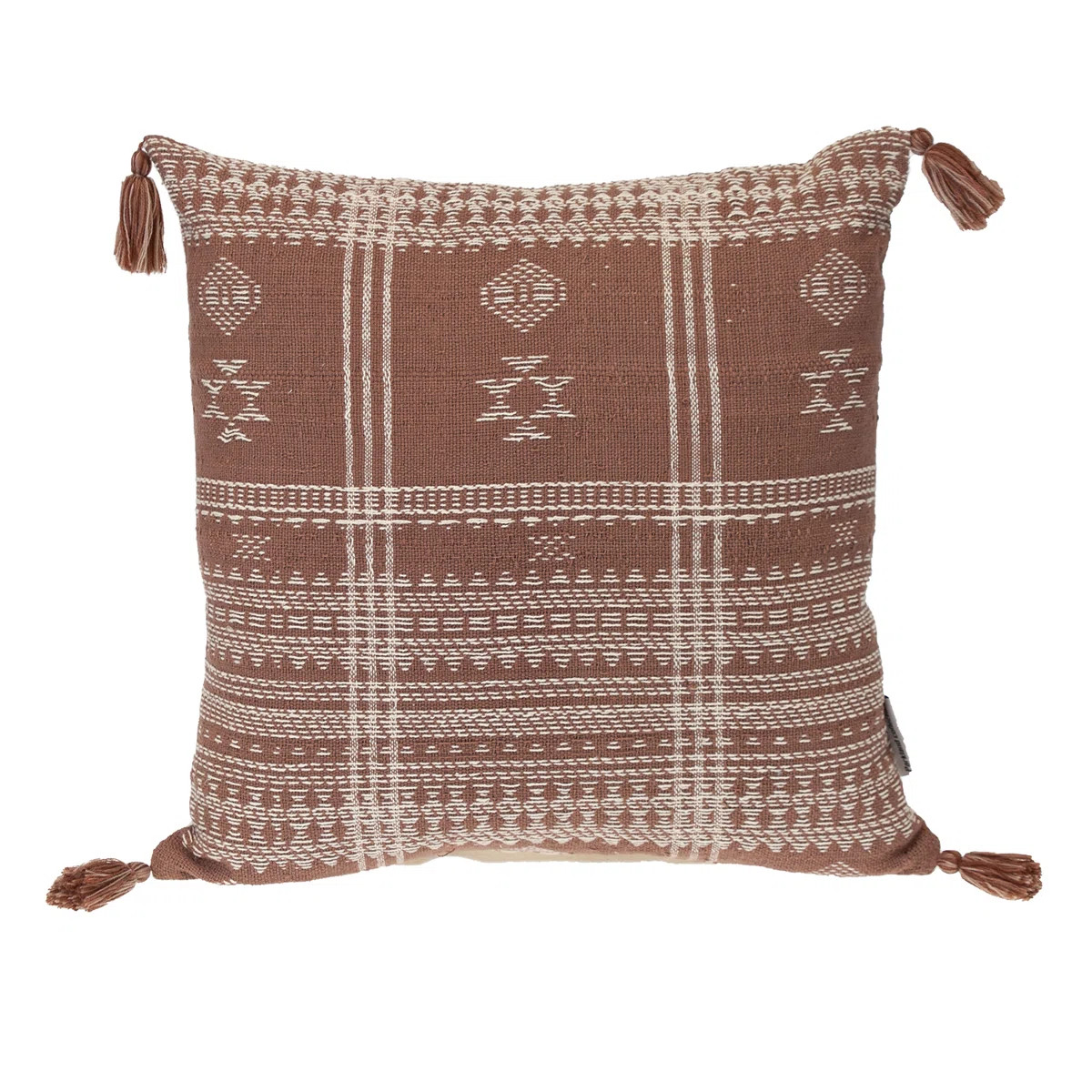 Parkland Collection Transitional Tribal Brown 18" x 18" Pillow | Wayfair North America