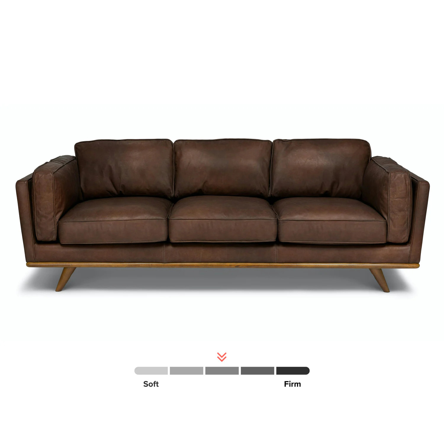 Timber 90" Leather Sofa - Charme Chocolat | Article