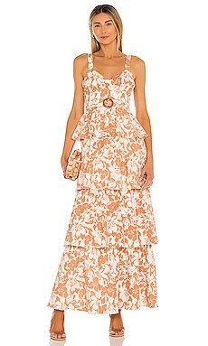 Lovers + Friends Corey Maxi Dress in Caramel Brown Floral from Revolve.com | Revolve Clothing (Global)