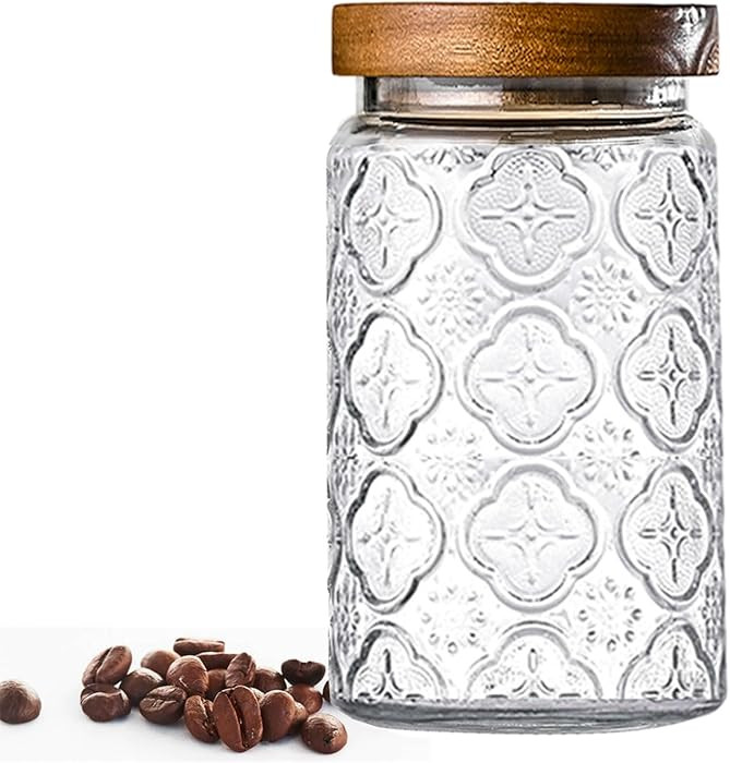 32oz Vintage Glass Jar With Lid, Glass Storage Containers, Airtight Kitchen Storage Containers Fo... | Amazon (US)