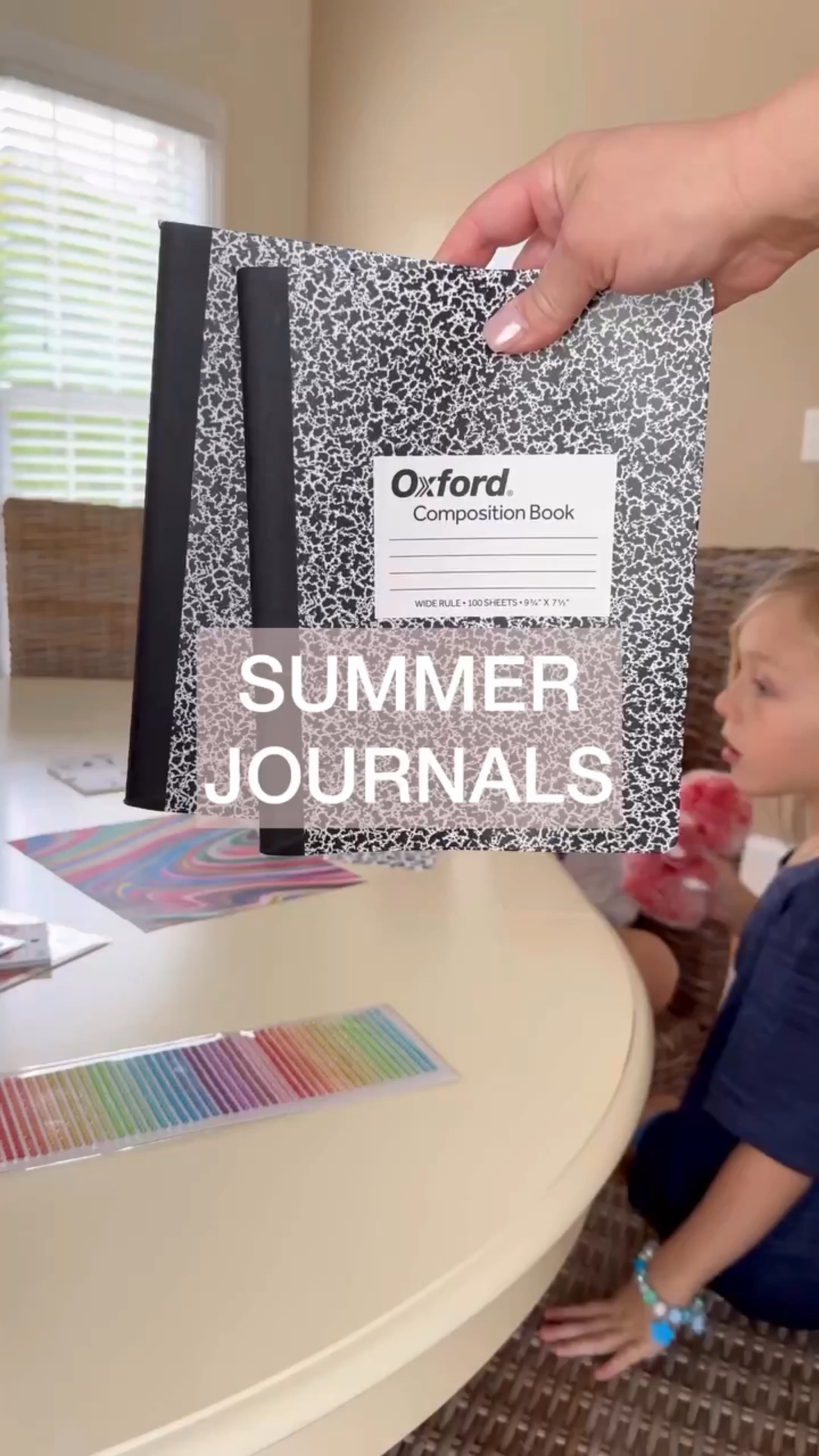 This summer keep kids engaged and let their creativity shine in summer journals.  Each day they can write about the previous days adventures.  We’ve been doing this activity for 4 years and my kids look forward to it each summer. 

Let kids pick out a notebook and stickers.  Grab pencils and pens, and fine point journaling markers, and a  makeup bag to carry it all.  Let kids decorate the journal covers and seal with clear contact paper.  I also recommend buying a Bluetooth photo printer that connects to your phone so your kids can include photos of their summer adventures. 

#summer2024 #journal #kids #family #summervacation #kidsactivities

#LTKSeasonal #LTKFamily #LTKKids