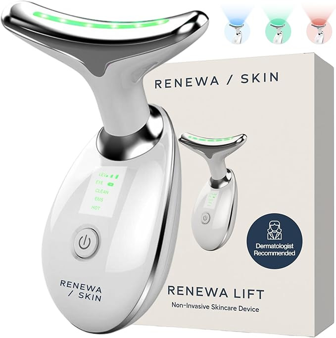 RenewaSkin Face & Neck Sculpting Tool Handheld Beauty Device with Gentle Light & Soothing Vibrati... | Amazon (US)