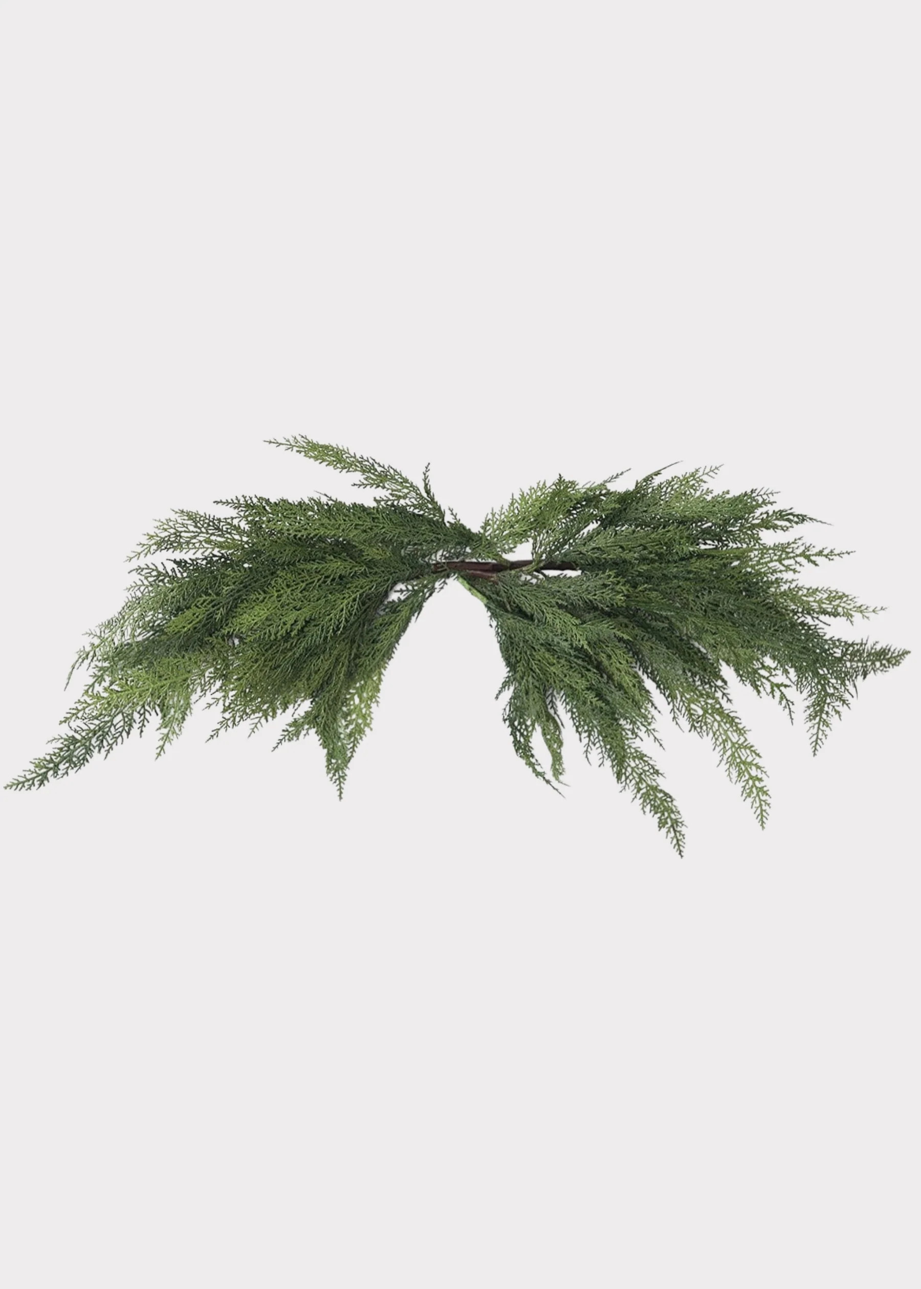 Green Cedar Mantle Swag | Artificial Christmas Garlands at Afloral.com | Afloral